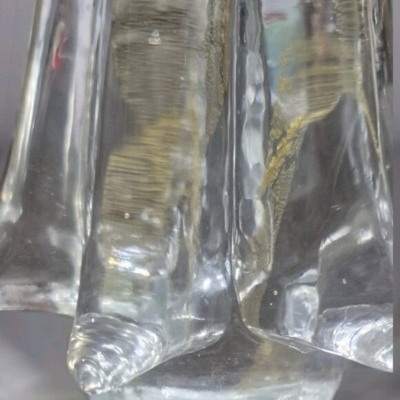 Vintage Christmas Trees Clear Glass w/Gold Dust Inside  Beautiful Look - Picture 4 of 6